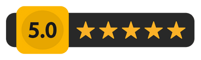 A four star rating system with the stars in yellow.